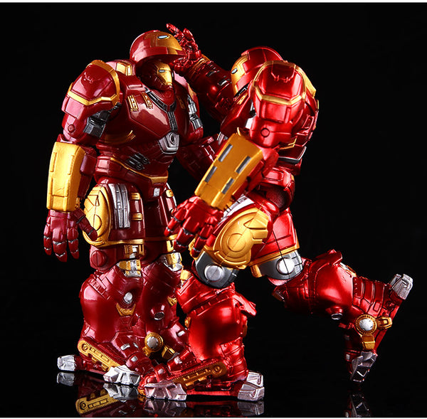 Avengers Iron Man Hulkbuster Armor Joints Movable  18CM Mark With LED Light PVC Action Figure Collection Model Toy