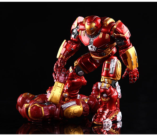 Avengers Iron Man Hulkbuster Armor Joints Movable  18CM Mark With LED Light PVC Action Figure Collection Model Toy