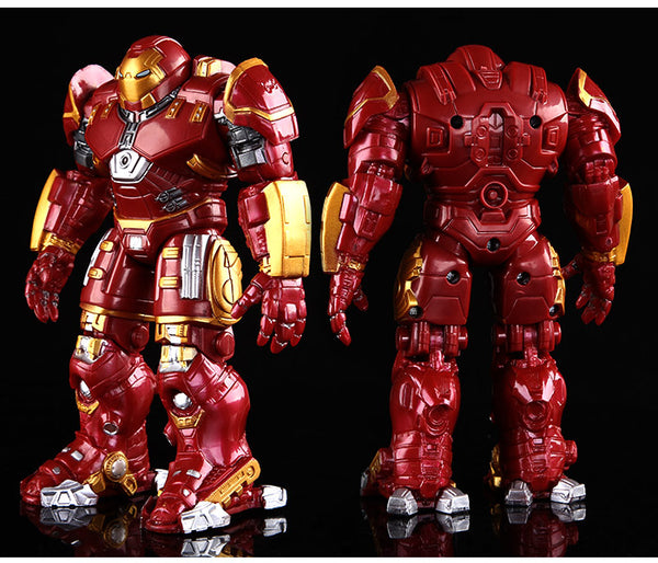 Avengers Iron Man Hulkbuster Armor Joints Movable  18CM Mark With LED Light PVC Action Figure Collection Model Toy