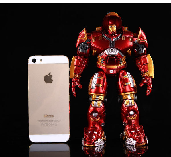 Avengers Iron Man Hulkbuster Armor Joints Movable  18CM Mark With LED Light PVC Action Figure Collection Model Toy