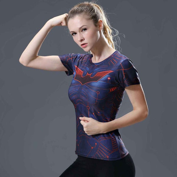 Women T-shirt Bodys Marvel Captain America/batman/spiderman