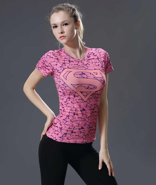 Women T-shirt Bodys Marvel Captain America/batman/spiderman