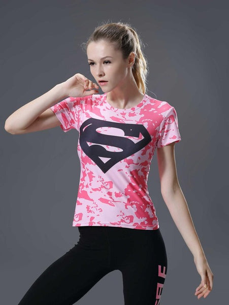 Women T-shirt Bodys Marvel Captain America/batman/spiderman