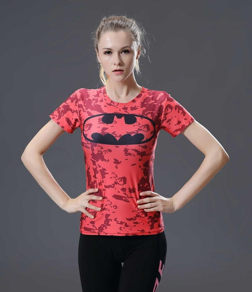 Women T-shirt Bodys Marvel Captain America/batman/spiderman