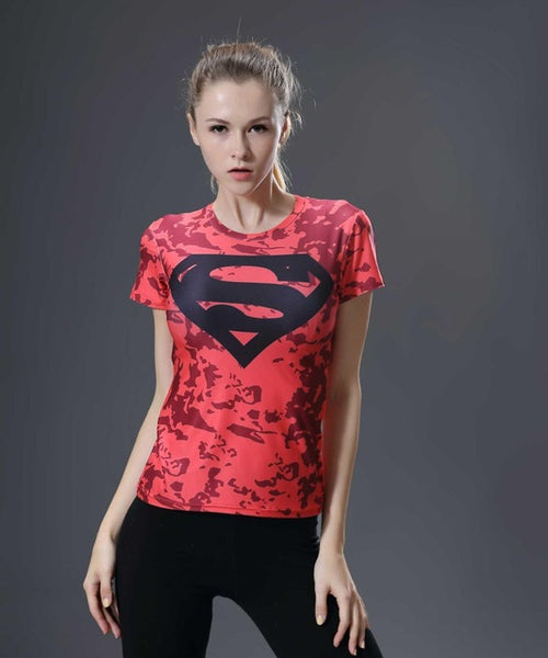 Women T-shirt Bodys Marvel Captain America/batman/spiderman