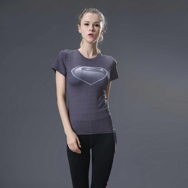 Women T-shirt Bodys Marvel Captain America/batman/spiderman