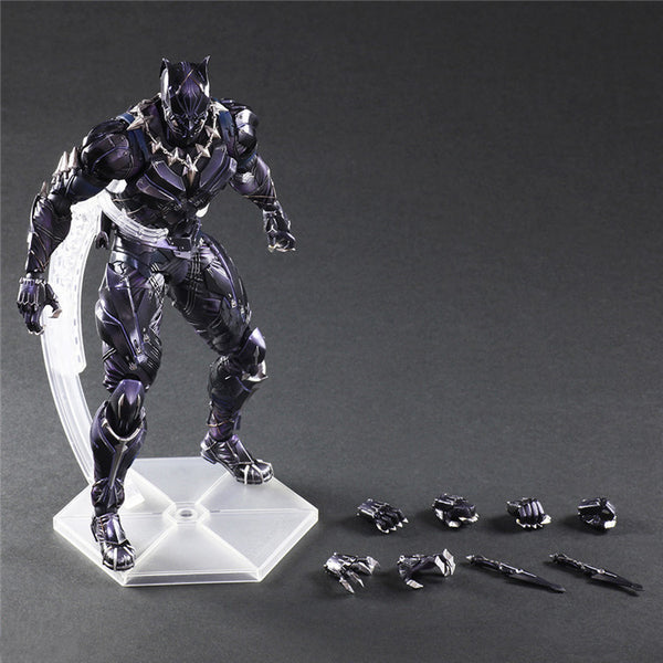 PLAY ARTS 27cm Marvel Avengers Black Panther Super Hero PVC Action Figure Model Toy
