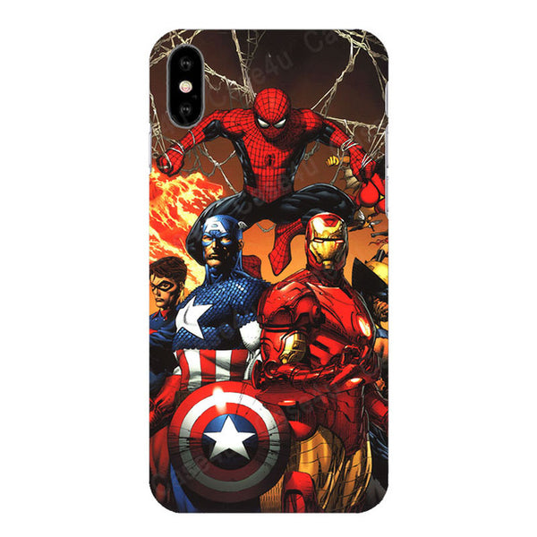 Marvel Avengers Superhero Case for iPhone 6 6s 7 8 Plus X 10