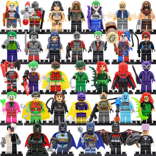 Legoingly 34pcs/lot DC Marvel Super Hero Figures 200+ Avengers Building Blocks Set Batman Spider Man Thor Educational Toys