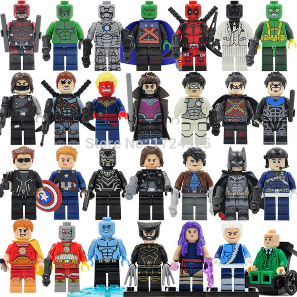 Marvel DC Single Sale Superhero Figure Deadshot Deathstroke Iceman Nightwing MK2 Building Blocks Model Bricks Toys