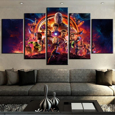 5 pieces Movie marvel avengers Infinity War poster Canvas print painting Home Decoration wall art picture for living room F1844