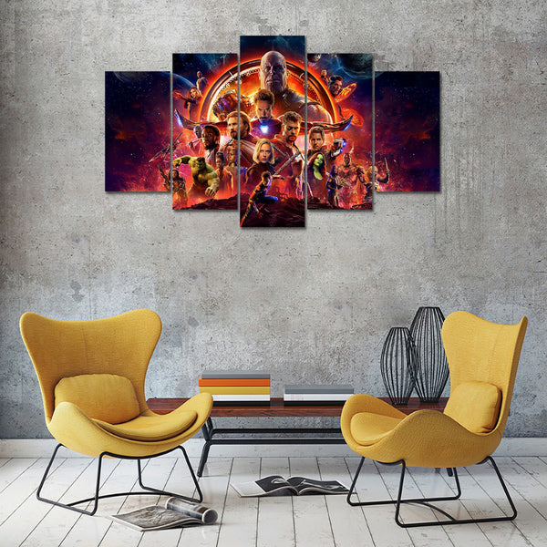 5 pieces Movie marvel avengers Infinity War poster Canvas print painting Home Decoration wall art picture for living room F1844