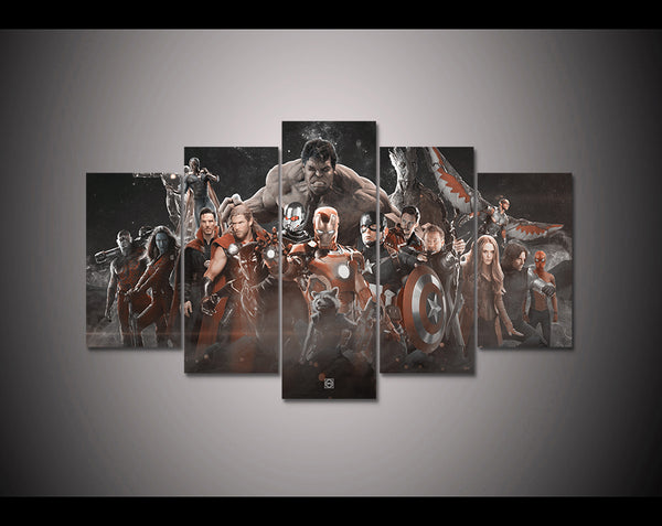5 pieces Movie marvel avengers Infinity War poster Canvas print painting Home Decoration wall art picture for living room F1829