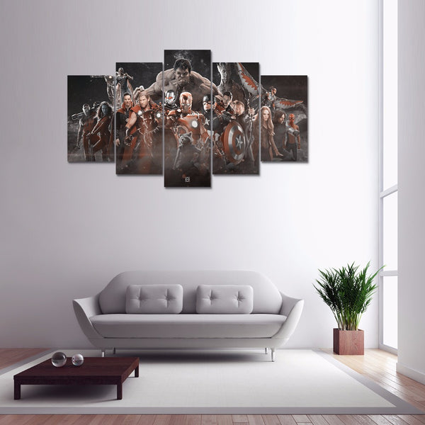 5 pieces Movie marvel avengers Infinity War poster Canvas print painting Home Decoration wall art picture for living room F1829