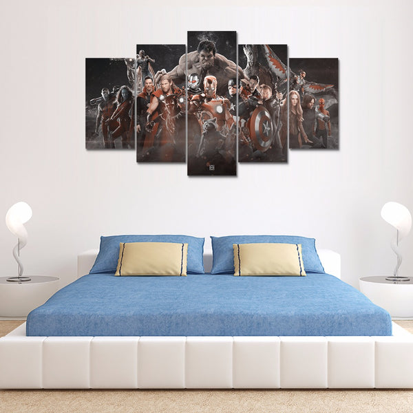 5 pieces Movie marvel avengers Infinity War poster Canvas print painting Home Decoration wall art picture for living room F1829