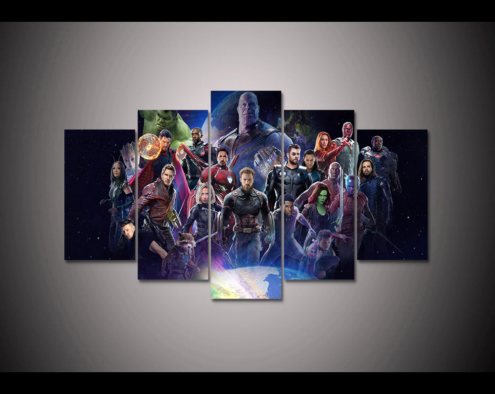 5 pieces Movie marvel avengers Infinity War poster Canvas print painting  Home Decoration wall art picture for living room F1845