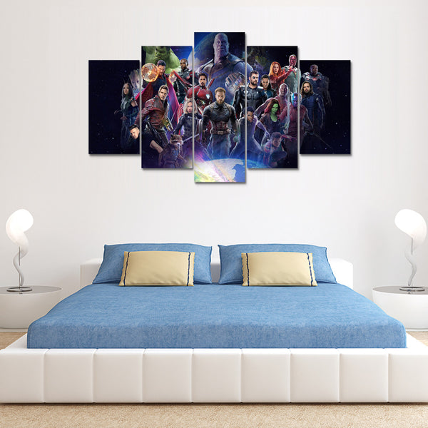5 pieces Movie marvel avengers Infinity War poster Canvas print painting Home Decoration wall art picture for living room F1845