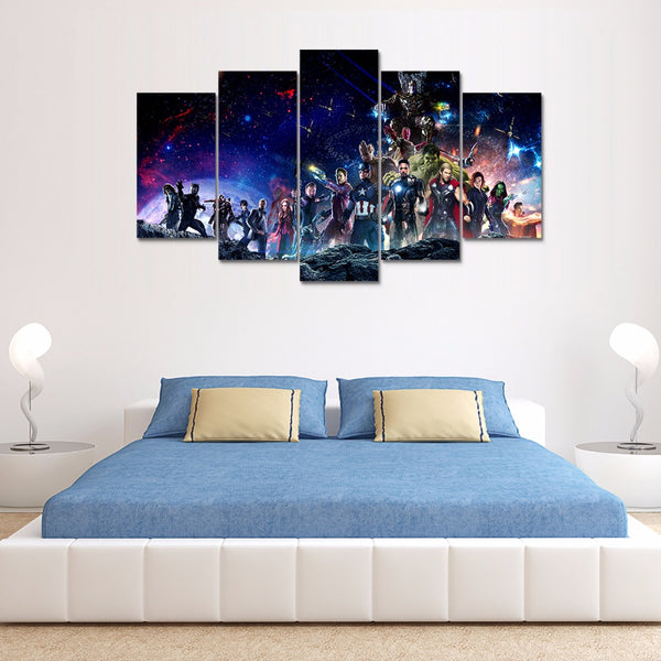 5 pieces Movie marvel avengers Infinity War poster Canvas print painting Home Decoration wall art picture for living room F1825